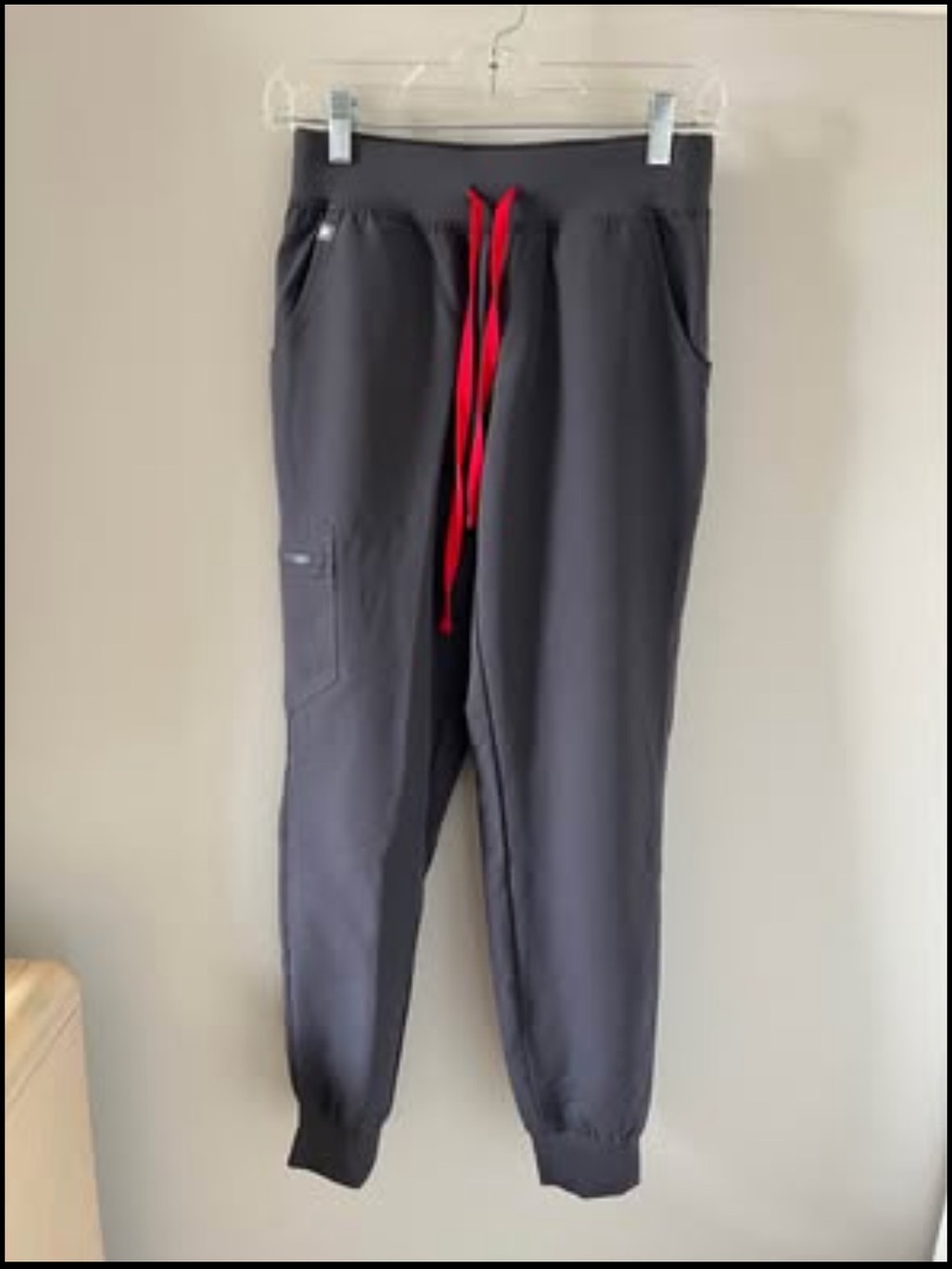 Figs Medical Scrub Set with Red Drawstring Detail - Picture 4 of 7